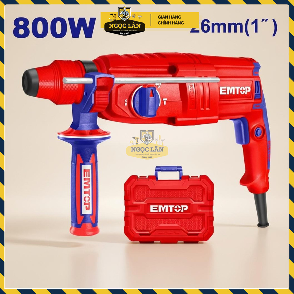 Máy Khoan Đục 3 Chức Năng EMTOP 800W ERHRL801 - Ảnh 7