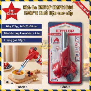 Khò Gas EMTOP EMFG1604 Điều Chỉnh Nhiệt Độ Đa Năng Gia Đình/Nhà Hàng