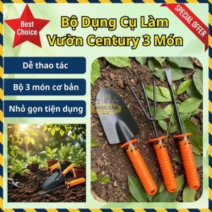 Bộ Dụng Cụ Làm Vườn Century 3 Món Nhỏ Gọn Đa Năng Sân Vườn Cây Cảnh