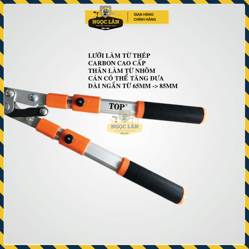 TOP Kéo Cắt Cành Trợ Lực, Cán Tăng Dài 96cm, Lưỡi SK5, Hợp Kim Nhôm - Ảnh 4