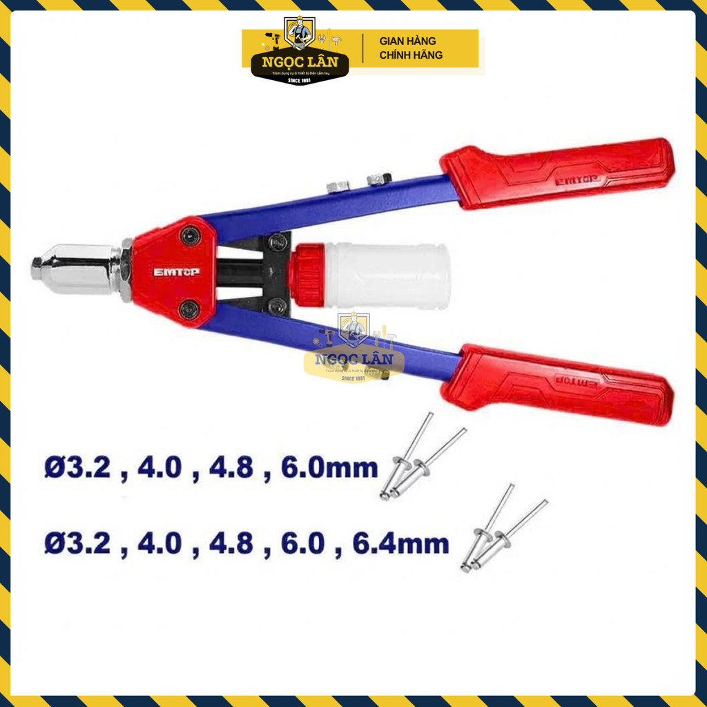 Kìm Rút Rivet EMTOP Thân Nhôm Cao Cấp 13 Inch Đa Chất Liệu EHRR131 - Ảnh 7