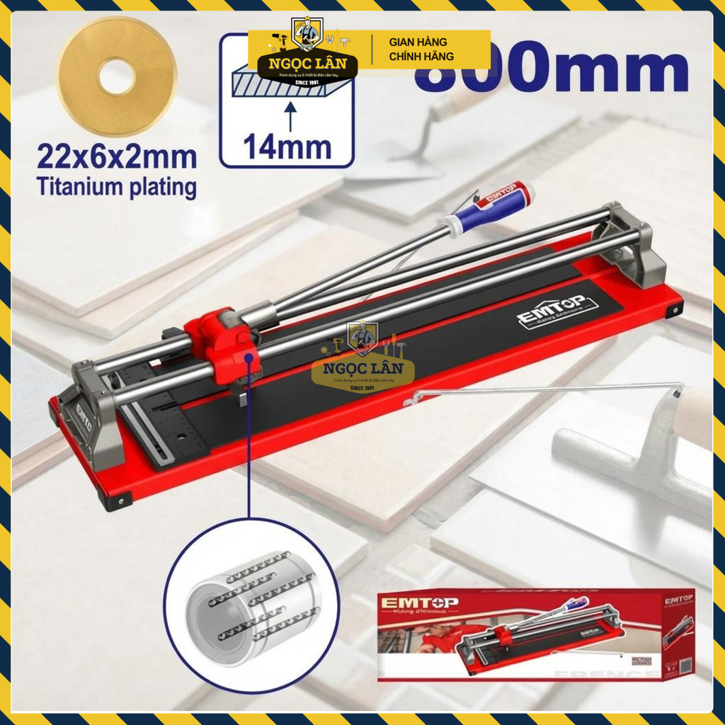 Emtop ETCR8005 Bàn Cắt Gạch 800mm Cắt Đa Năng Dày 14mm - Ảnh 2