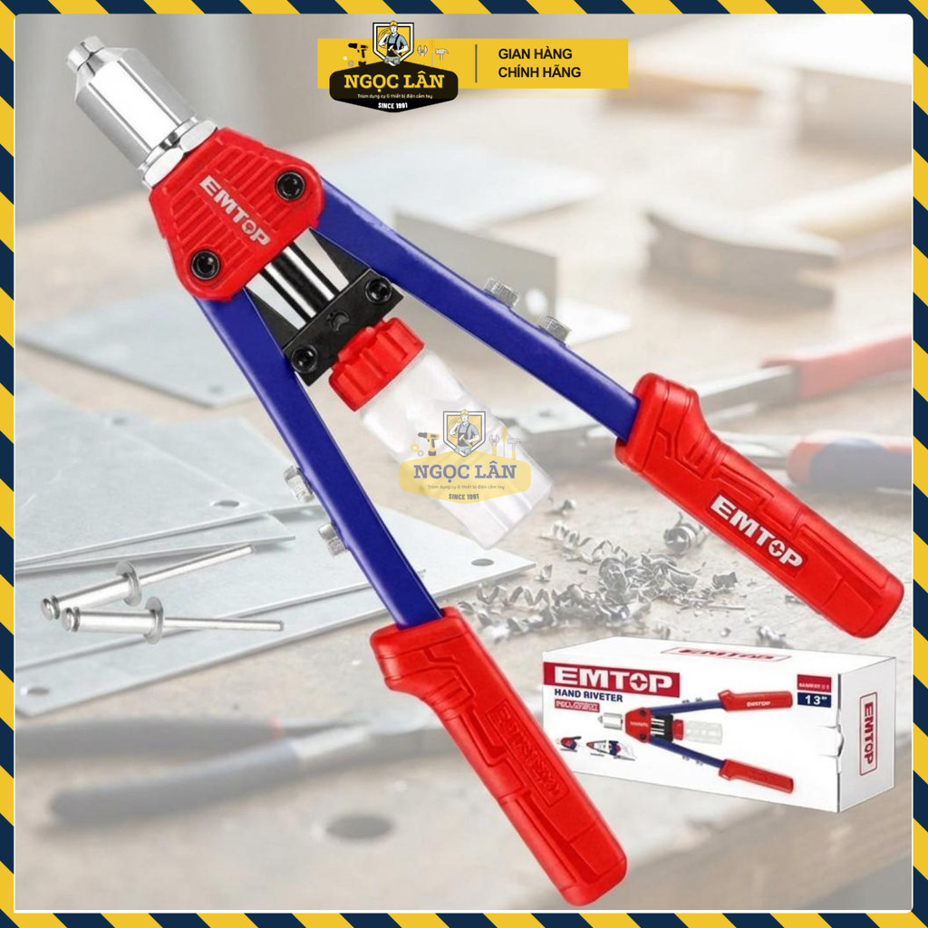 Kìm Rút Rivet EMTOP Thân Nhôm Cao Cấp 13 Inch Đa Chất Liệu EHRR131 - Ảnh 4