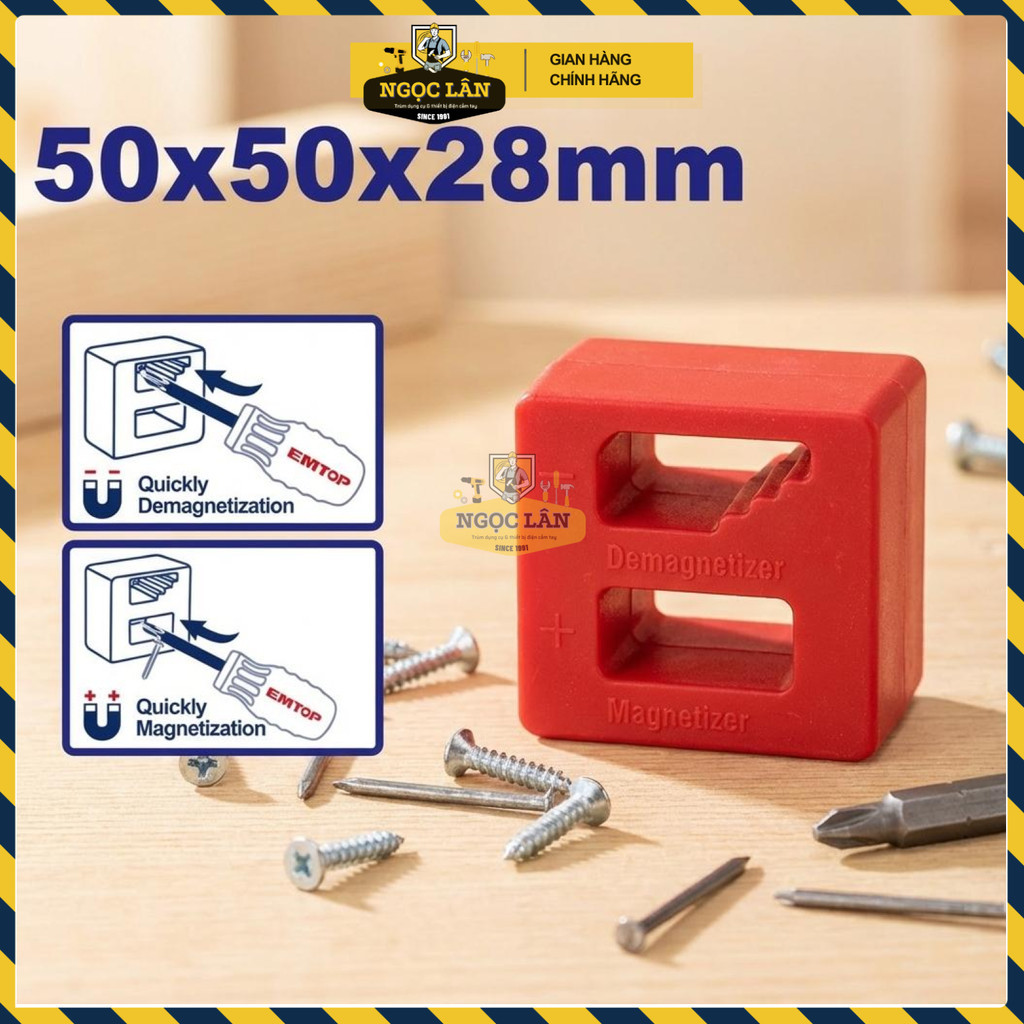 Dụng cụ Từ Hóa Khử Từ Tua Vít EMTOP Nam Châm Mạnh EMKM1601 - Ảnh 3