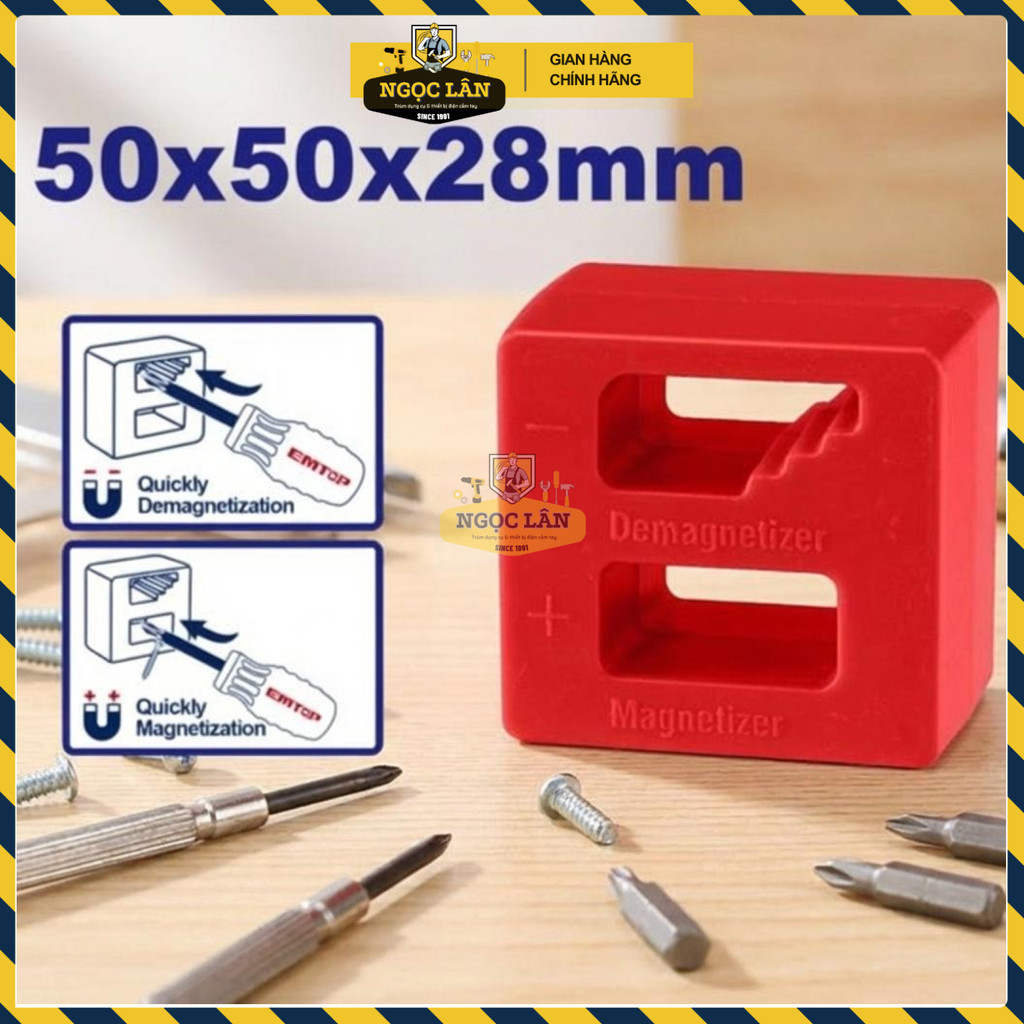 Dụng cụ Từ Hóa Khử Từ Tua Vít EMTOP Nam Châm Mạnh EMKM1601 - Ảnh 4