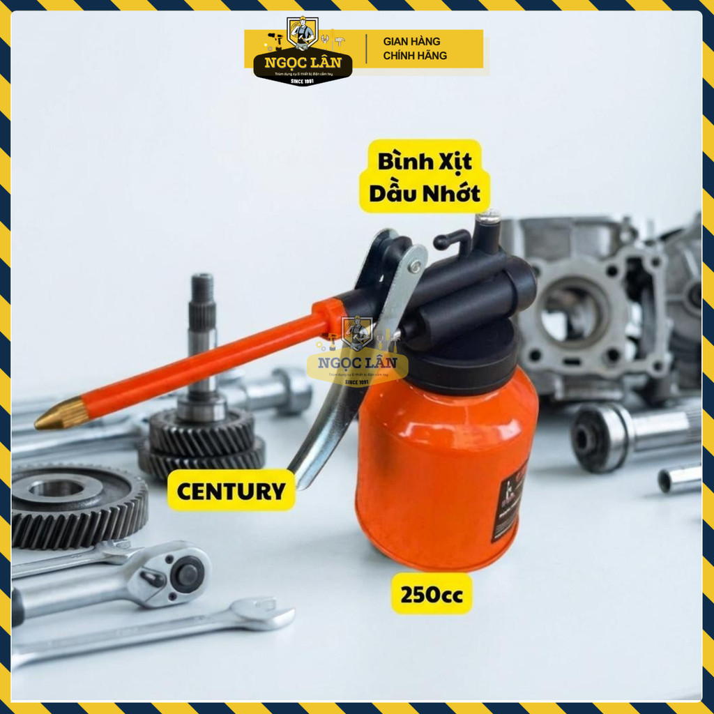 Bình Bơm Nhớt Century Sắt 250cc Phun Mạnh Cho Bảo Trì Máy Móc Gia Đình - Ảnh 4