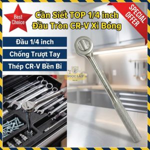 Cần Siết Tự Động TOP 1/4 Inch Đầu Tròn Xi Bóng Chống Trượt