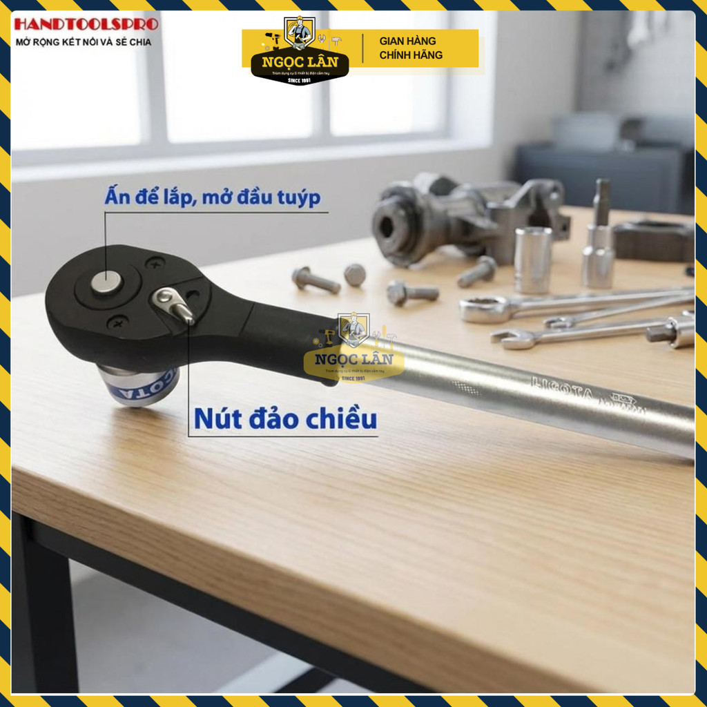 Cần Siết Tự Động LICOTA 3/4 inch Đầu Vuông Thép CR-V Dài 500mm - Ảnh 3