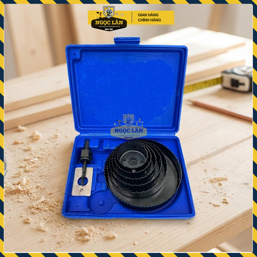 Bộ Khoét Lỗ Gỗ Thạch Cao LS+ 8 Chi Tiết Hợp Kim Cứng Cáp Cao Cấp - Ảnh 3