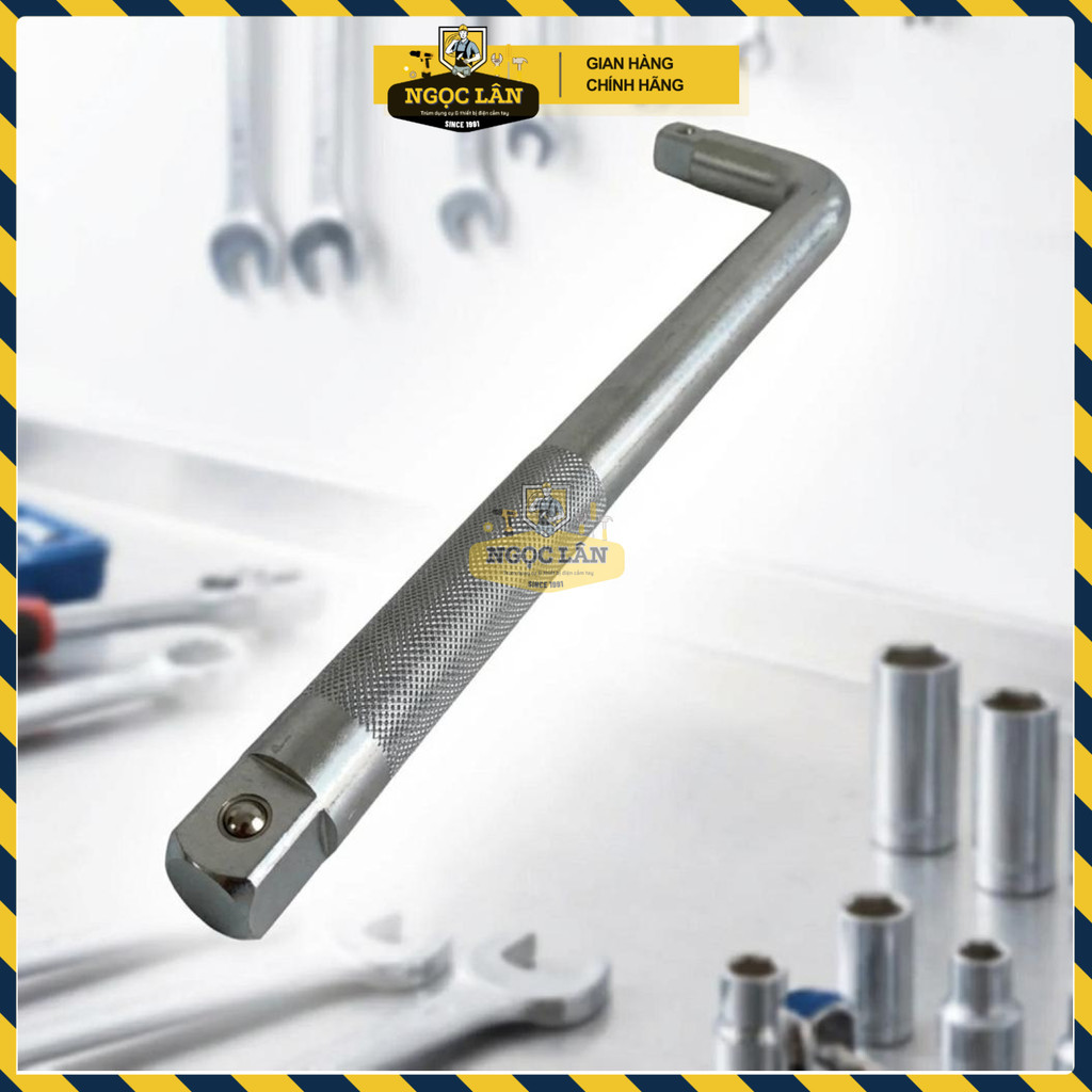 Cần Siết Chữ L TOP 90 Độ, CR-V, 450mm, Đầu Vuông 3/4 inch - Ảnh 4