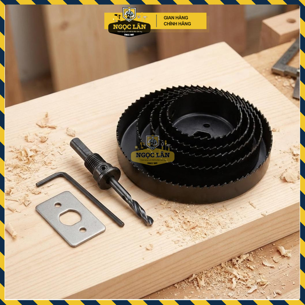 Bộ Khoét Lỗ Gỗ Thạch Cao LS+ 8 Chi Tiết Hợp Kim Cứng Cáp Cao Cấp - Ảnh 4