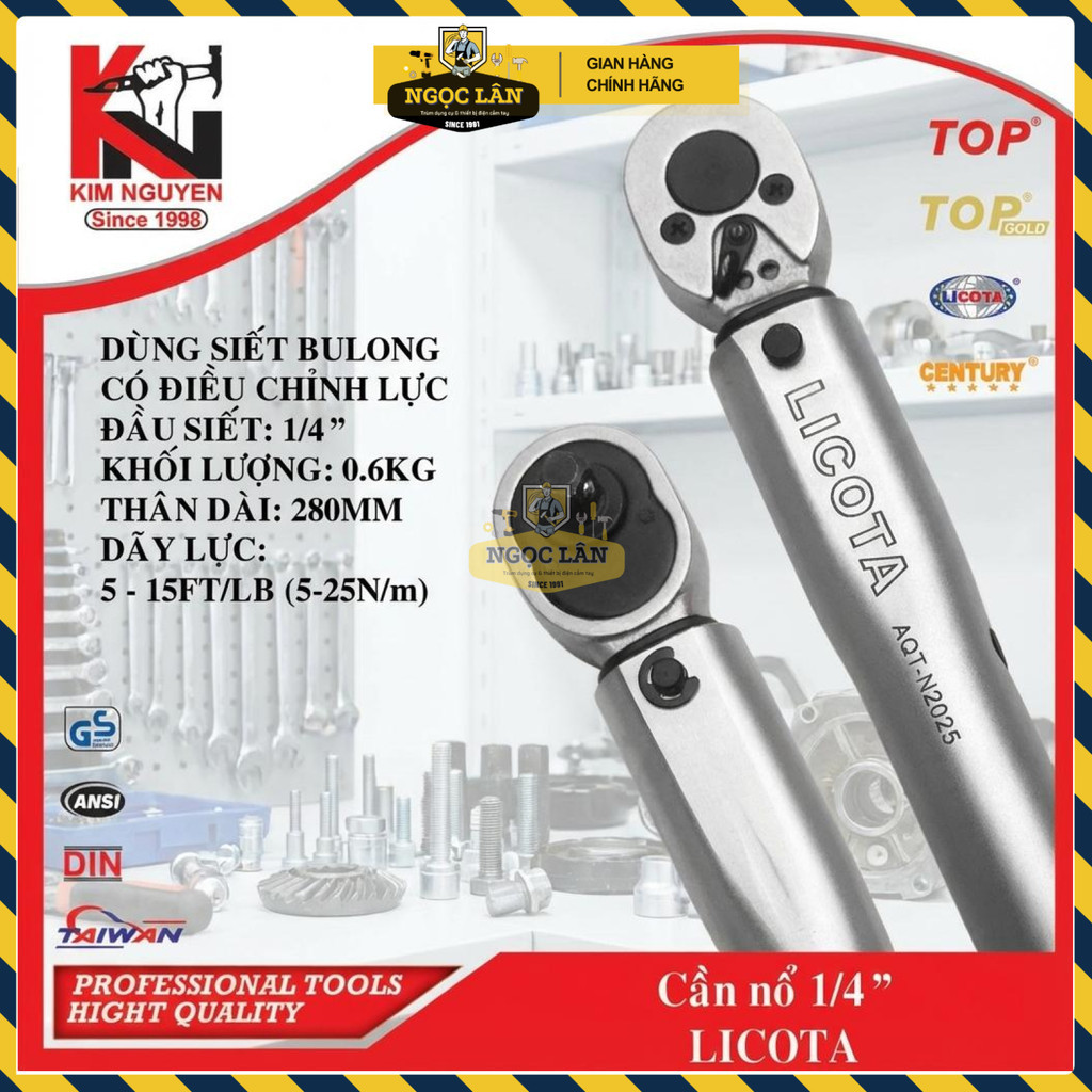 Cần Siết Chỉnh Lực Licota 1/4" 5-25Nm Chính hãng CR-V - Ảnh 7
