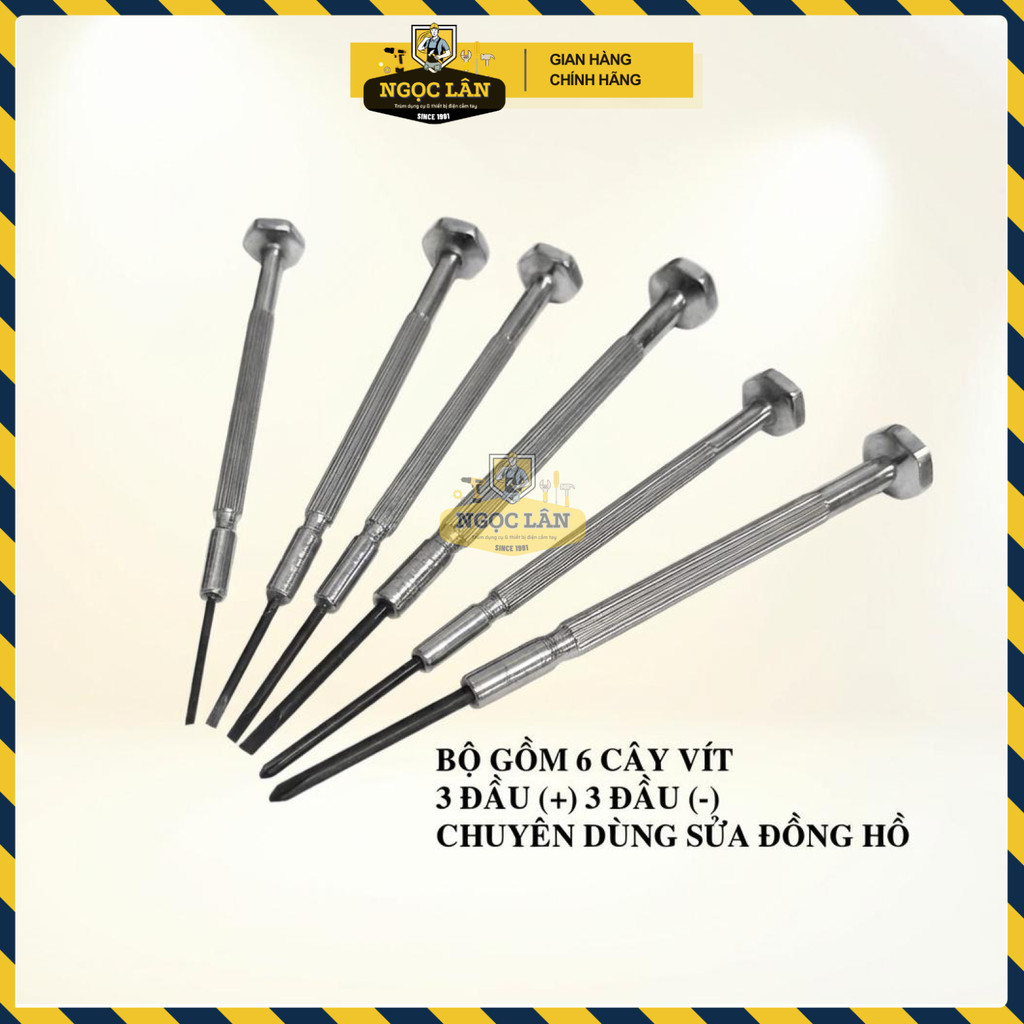 Chính Hãng Bộ Tu Vít Sửa Đồng Hồ 6 Cây Nhỏ Chuyên Dụng - Ảnh 4