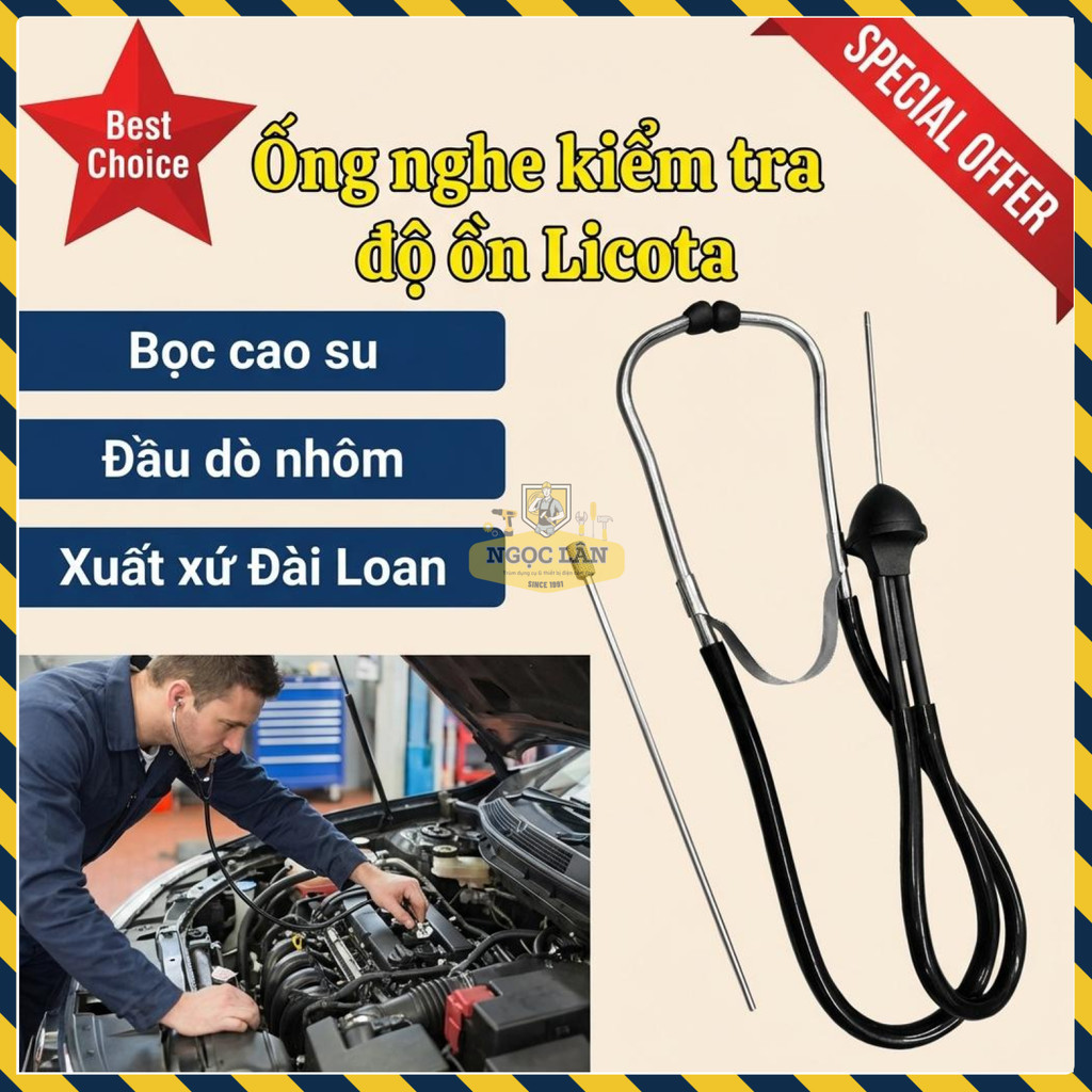 Ống Nghe Kiểm Tra Độ Ồn Máy Xe Licota Cao Cấp
