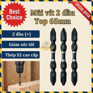 Mũi Vít 2 Đầu Xi Đen Chống Xốc, Combo 10 Cao Cấp Chính Hãng