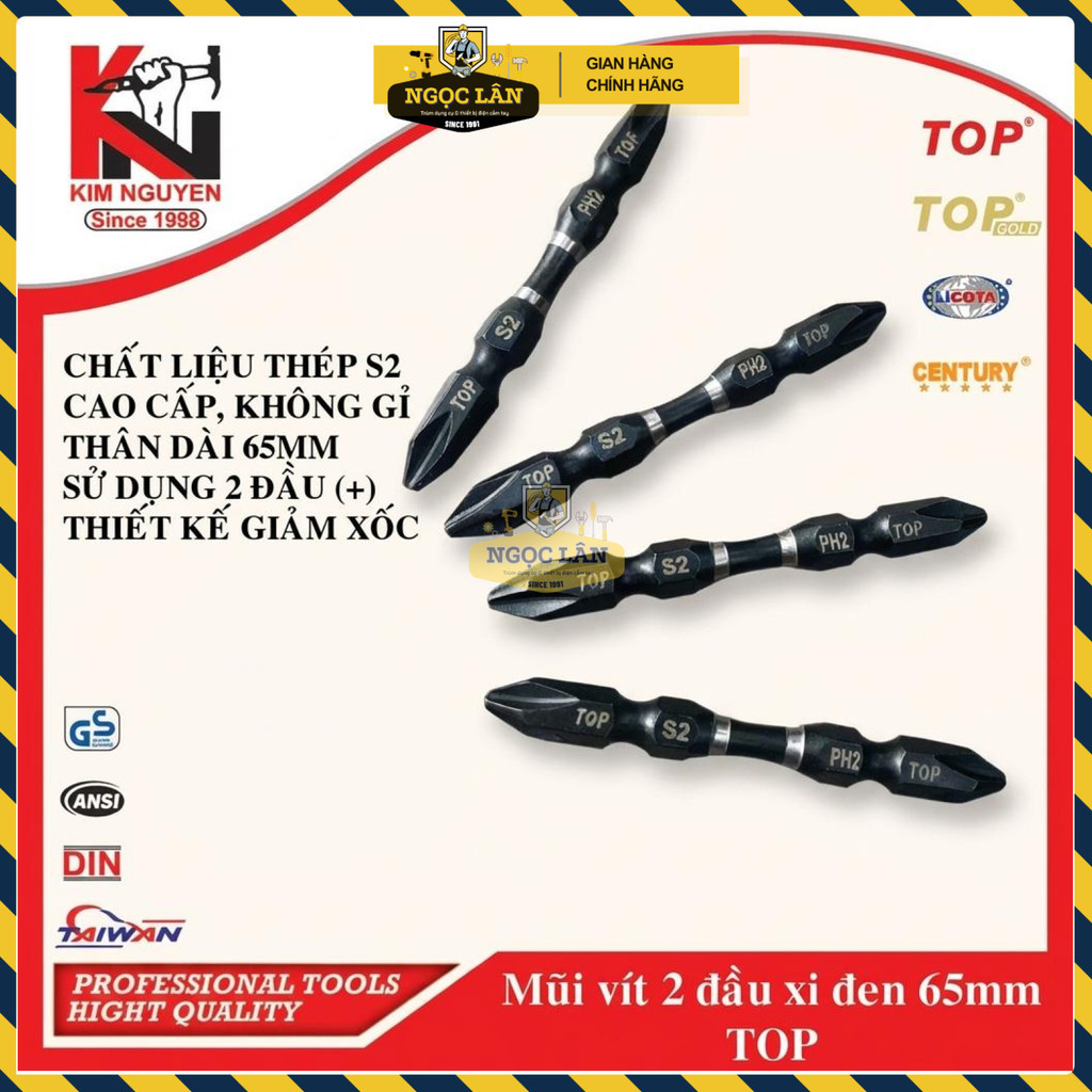 Mũi Vít 2 Đầu Xi Đen Chống Xốc, Combo 10 Cao Cấp Chính Hãng - Ảnh 3