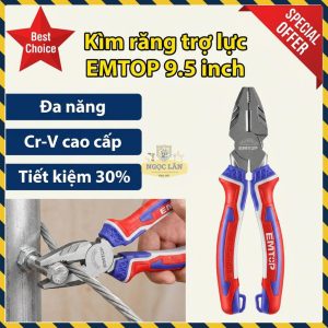 Kìm Răng Trợ Lực 30% EMTOP 9.5 Inch EPLRC0921