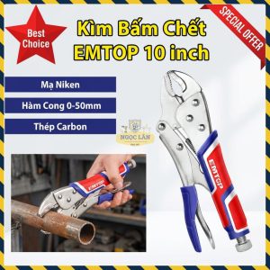 Kìm Bấm Chết Hàm Cong Emtop 10 Inch ELPRCJ1001