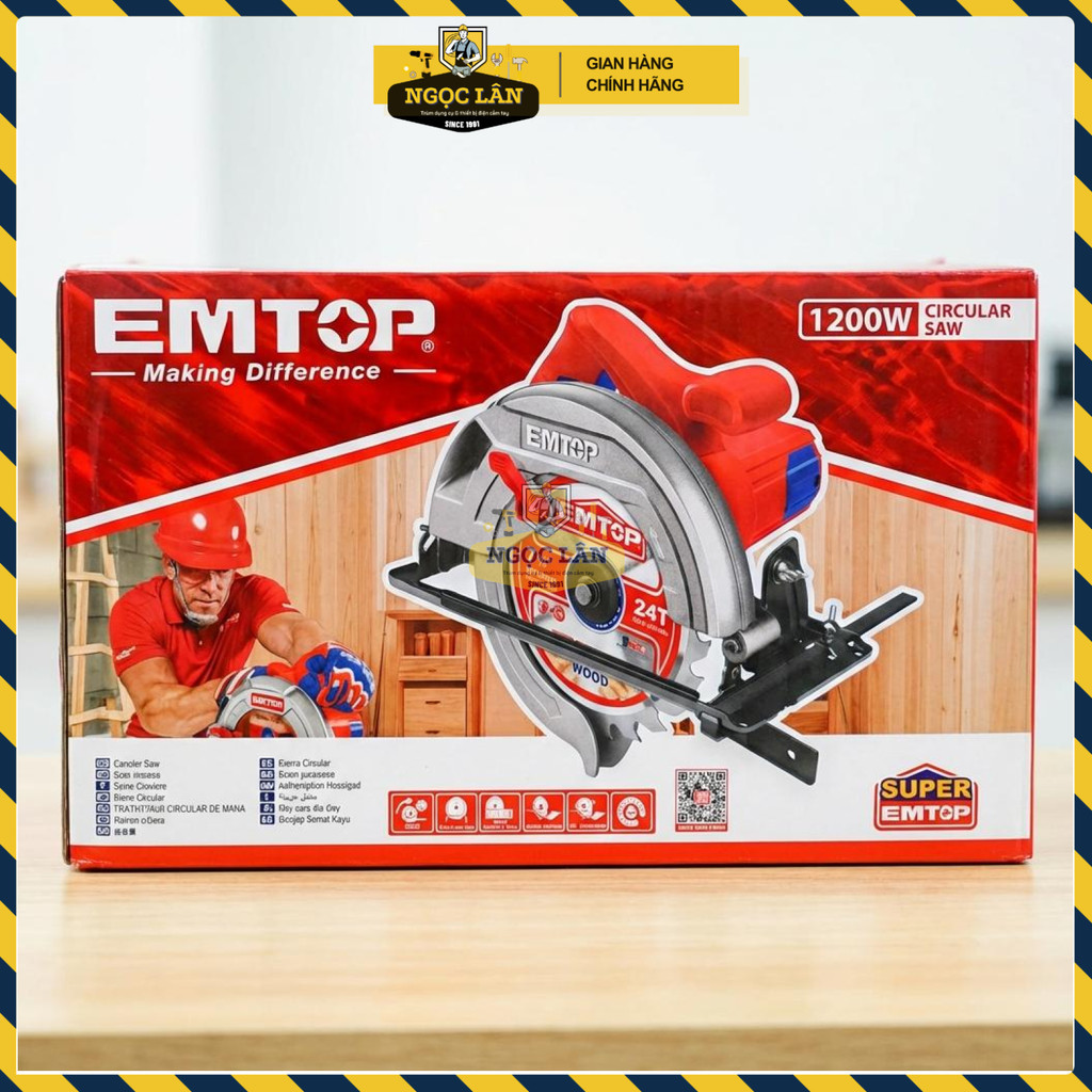 Máy Cưa Gỗ Điện Emtop 185mm ECSW1855 - Ảnh 3
