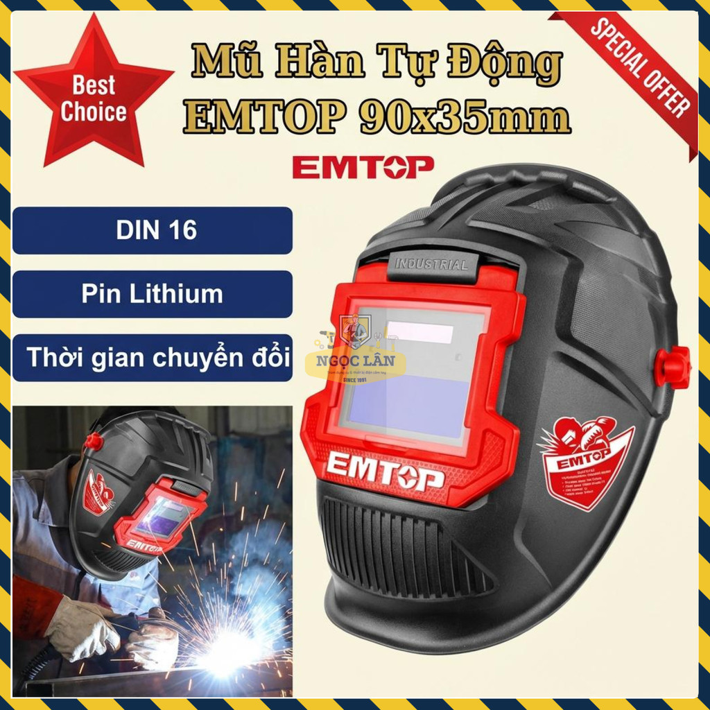 Mũ Hàn Tự Động Làm Tối Emtop Ewht0102, 90x35mm