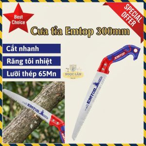 Cưa Cắt Tỉa Emtop 300mm Lưỡi Thép 65Mn Răng Xử Lý Nhiệt EHASP3001