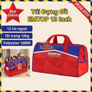 Túi Đựng Đồ Nghề EMTOP 13 Inch Chống Thấm Nước Tải Trọng 12kg ETBG18131