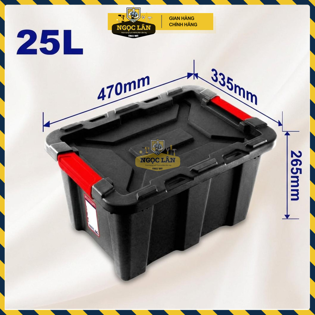 Thùng Hộp Nhựa Đa Năng EMTOP 25L PP Bền Bỉ (EMTB3325) - Ảnh 2