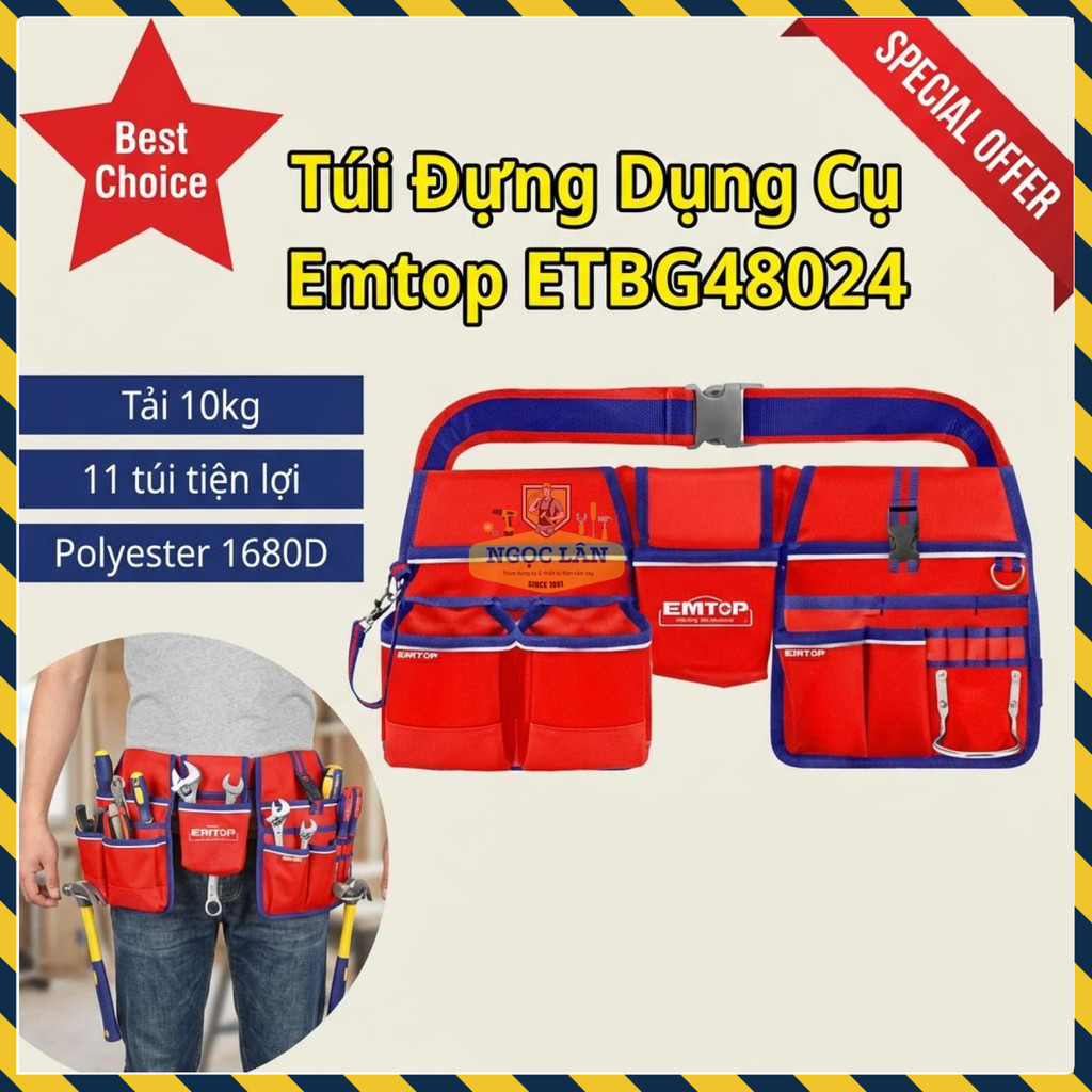Túi Dụng Cụ Emtop ETBG48024 Chuyên Dụng Đa Năng