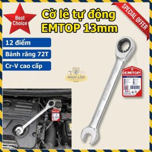 Cờ Lê Vòng Miệng Tự Động EMTOP 13mm Cr-V 72 Răng (ECSPAR131)