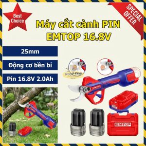 Máy Cắt Cành Pin EMTOP 16.8V Đường Kính Cắt 25mm ELSL162582