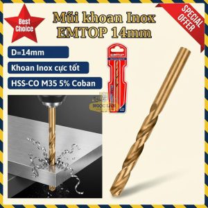 Mũi Khoan Inox EMTOP HSS-CO M35 14mm (ETDB131401)