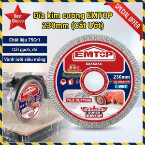 Đĩa Kim Cương Siêu Mỏng EMTOP Vành Lưới 230mm (EDDCH82301)
