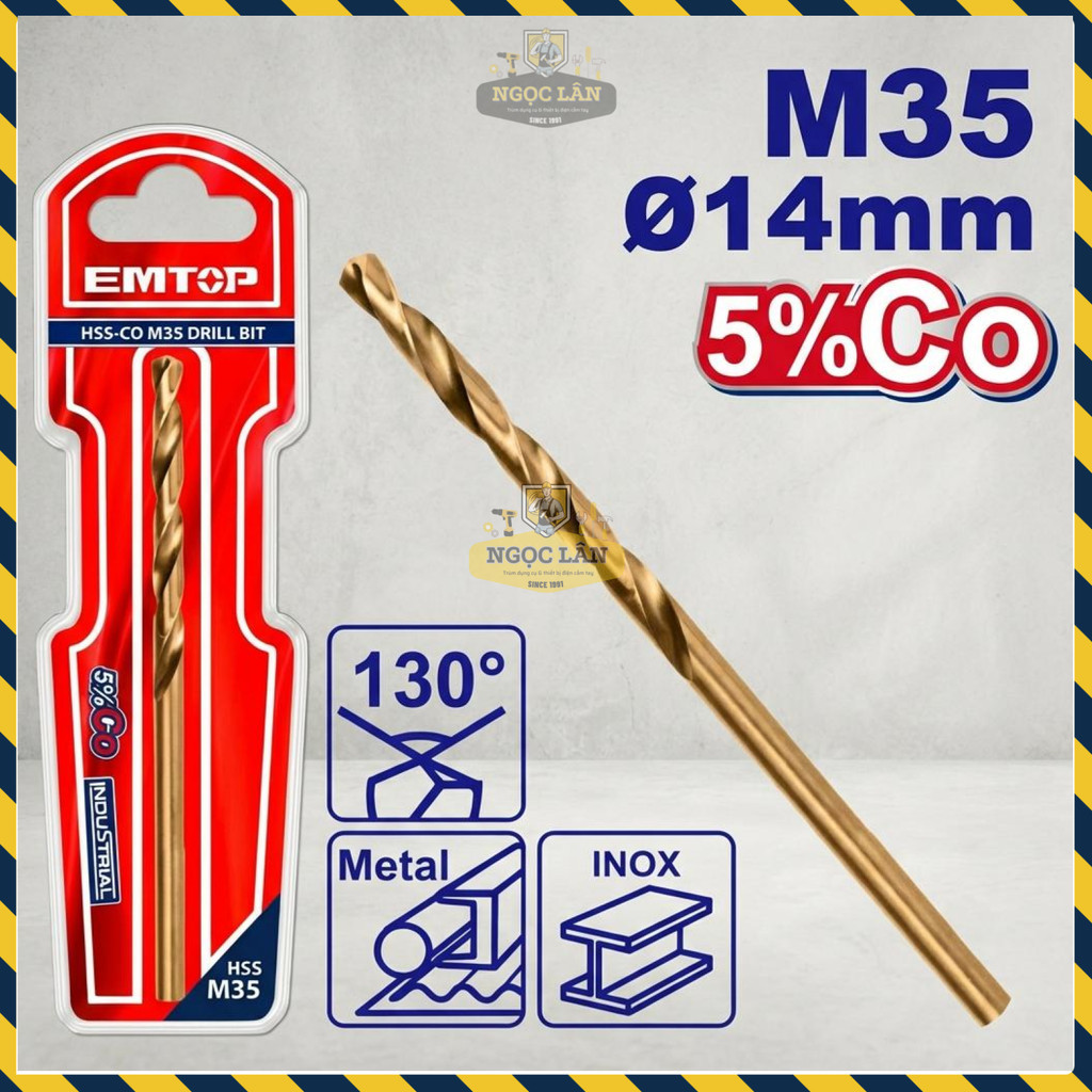 Mũi Khoan Inox EMTOP HSS-CO M35 14mm (ETDB131401) - Ảnh 2