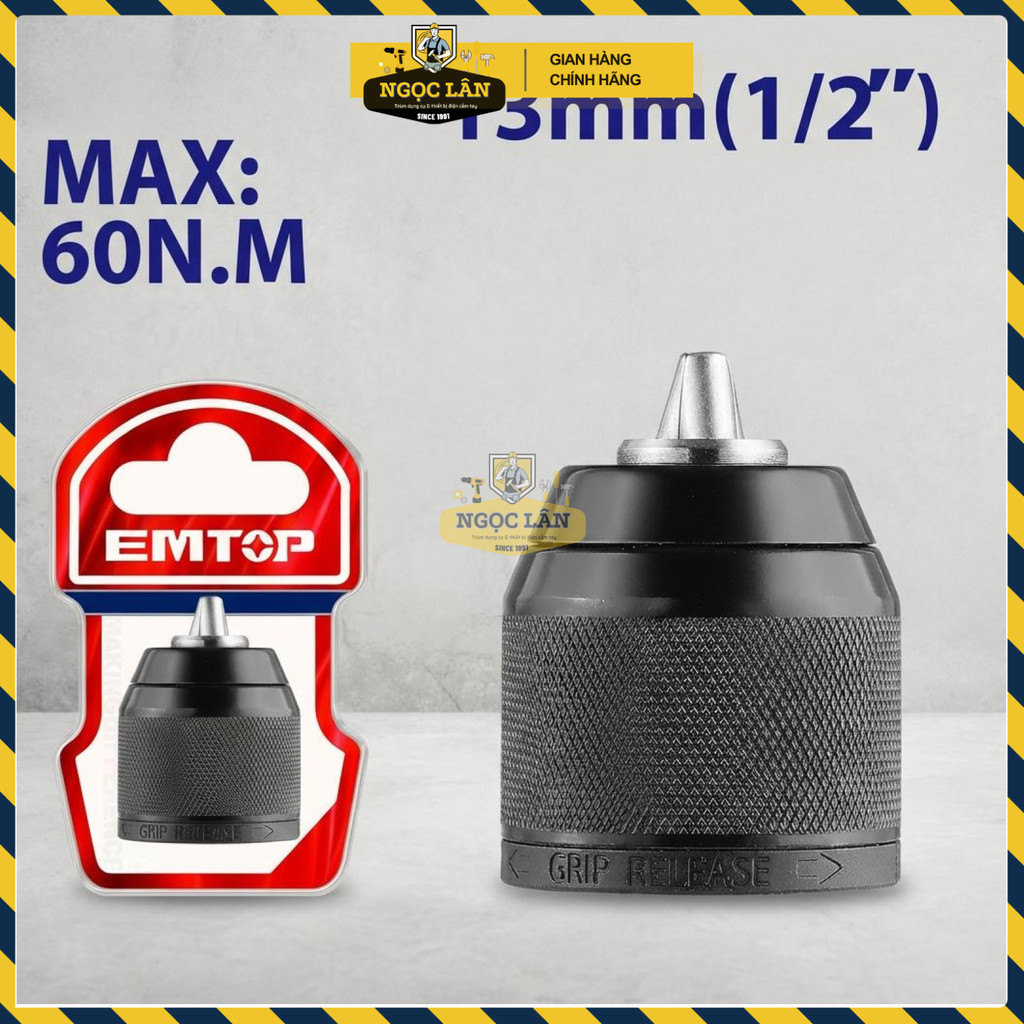 Đầu Kẹp Autolock 13mm EMTOP cho Máy Khoan Pin EKCY13201 - Ảnh 3