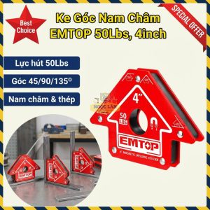 Ke Góc Nam Châm EMTOP 50Lbs, Góc 45/90/135 Độ (EMWH50042)