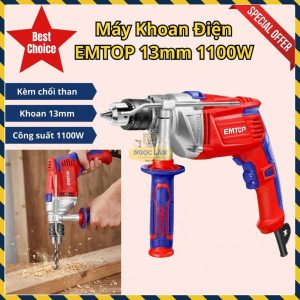 Máy Khoan Điện EMTOP 13mm 1100W Điều Tốc EMDL1101