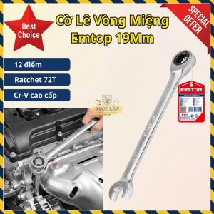 Cờ Lê Vòng Miệng Tự Động EMTOP 19Mm Cr-V ECSPAR191
