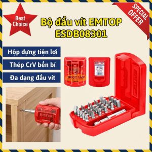 Bộ 30 Đầu Tua Vít Đa Năng EMTOP ESDB08301
