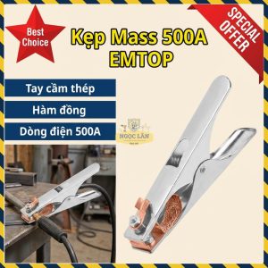 Kẹp Mass EMTOP 500A Hàm Đồng, Thép Mạ Crom (EMEH9A05)