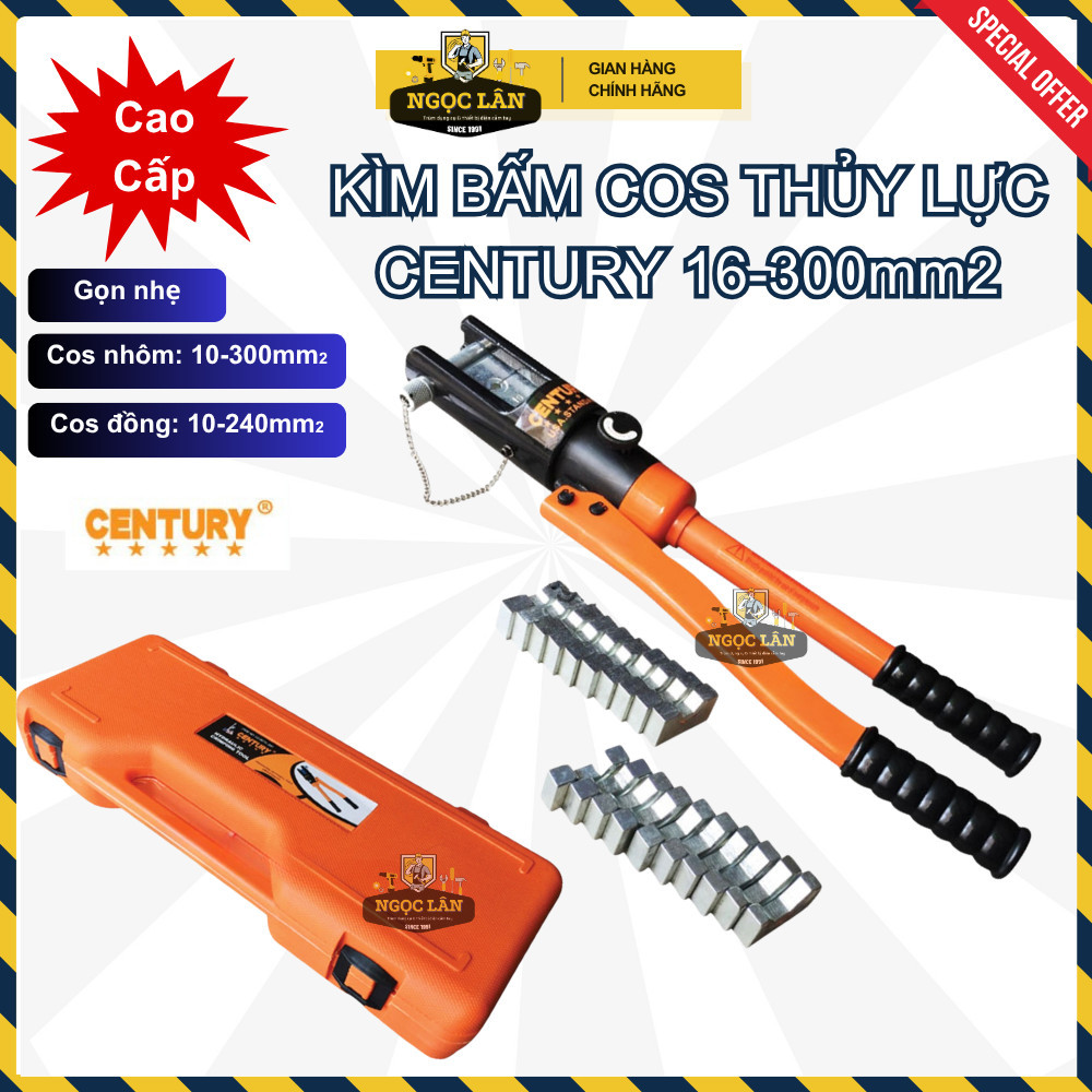 Kìm bấm đầu cose thủy lực Century 16-300MM2 chính hãng