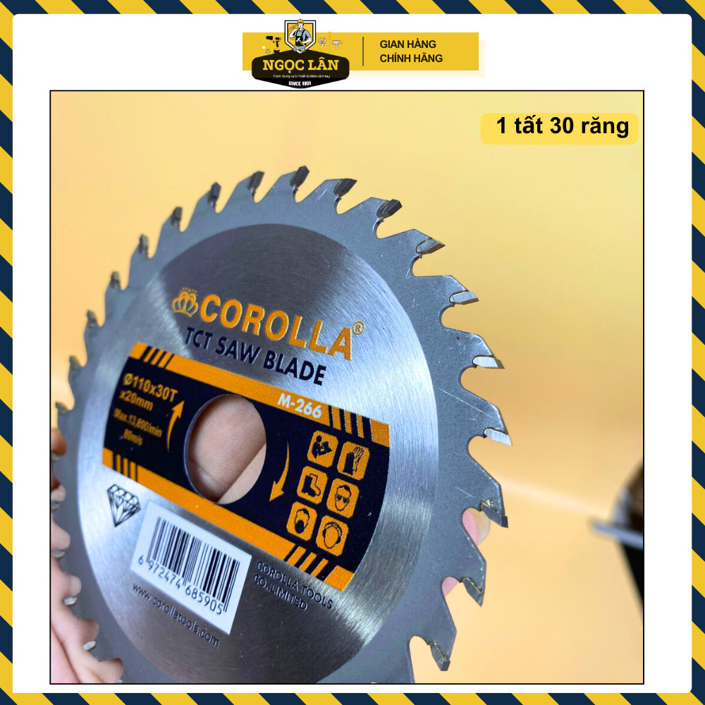 Lưỡi cưa gỗ ván cốp pha Corolla A2 110x30Tx20mm sắc bén cao cấp - Ảnh 6