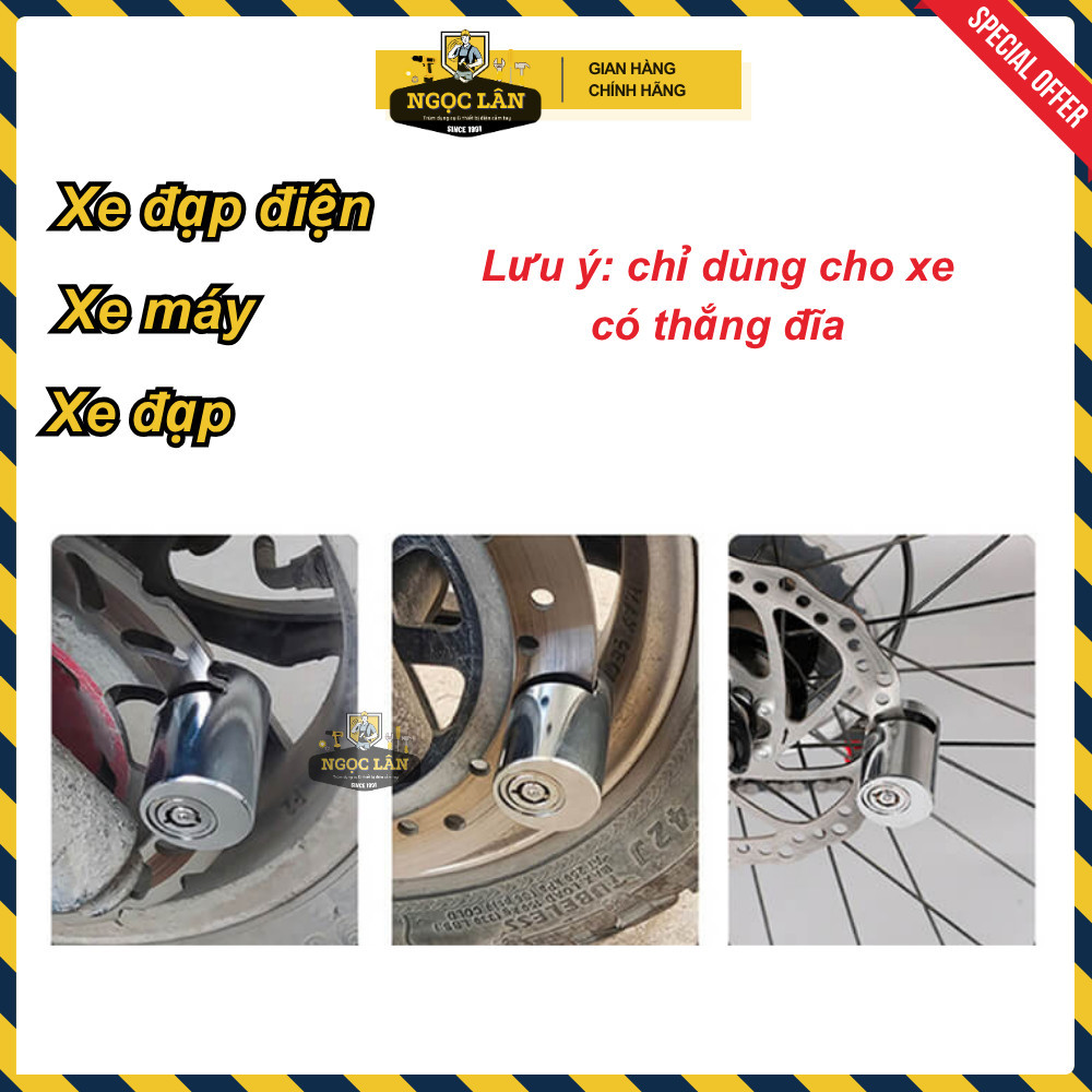 Khóa thắng đĩa chống trộm xe máy - Khóa càng - Ảnh 4