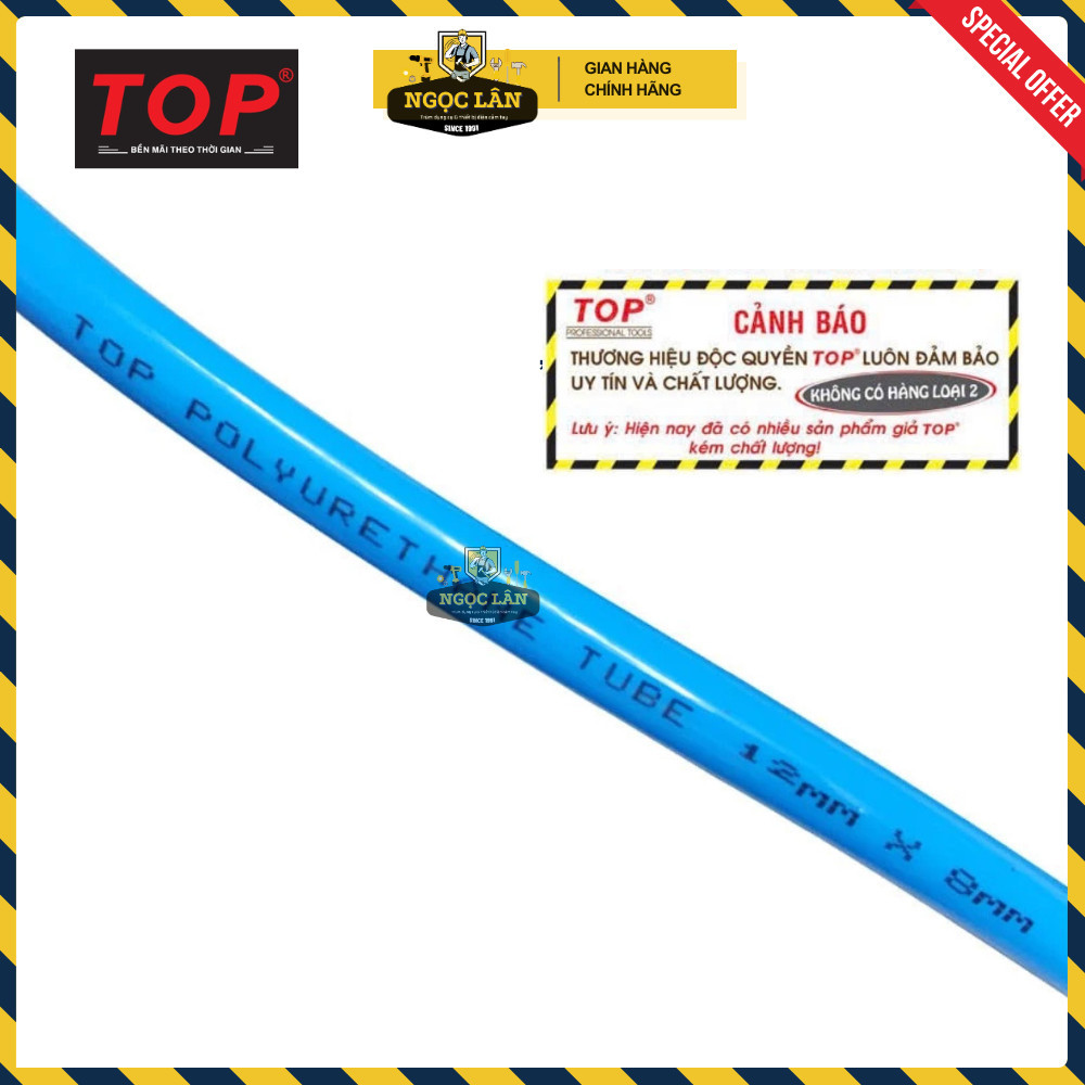 Cuộn dây hơi tự rút TOP 8x12mm dài 7.5m chính hãng cao cấp - Ảnh 3