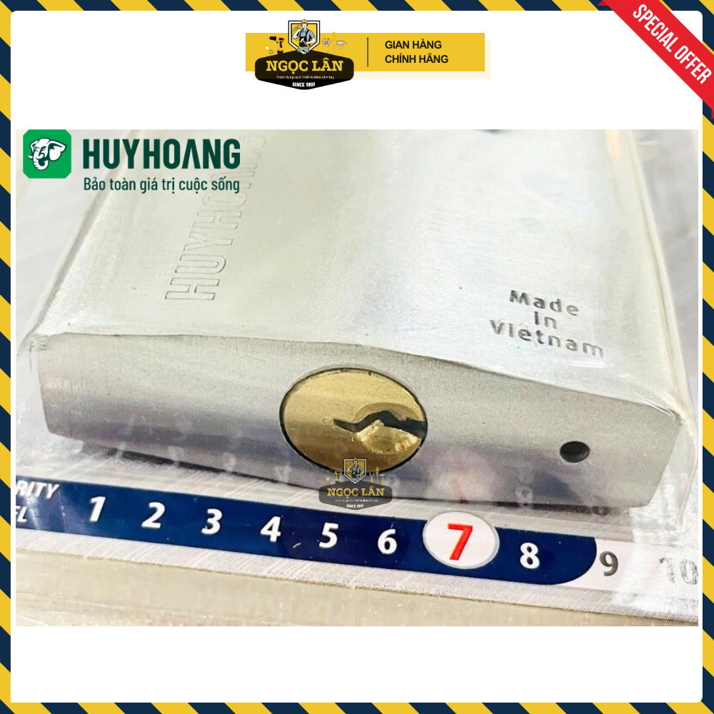 Khóa Bấm Chống Cắt HUY HOÀNG Titanium 6 phân chịu thời tiết cao cấp - Ảnh 5