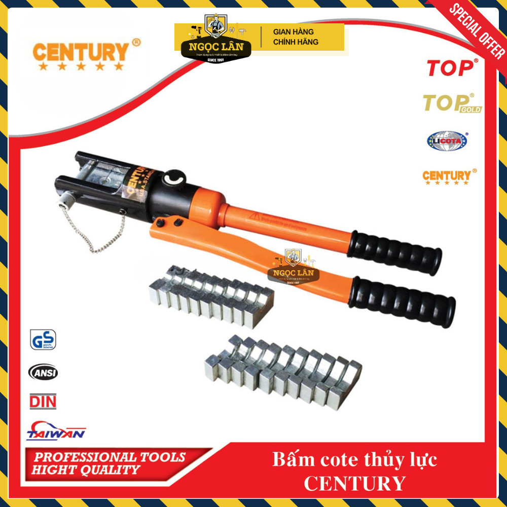 Kìm bấm đầu cose thủy lực Century 16-300MM2 chính hãng - Ảnh 2