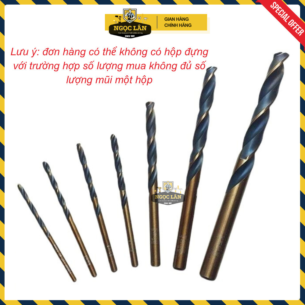 Mũi Khoan inox Pháp Hoàng Nam chính hãng, đủ cỡ từ 1.5-7.5mm - Ảnh 3