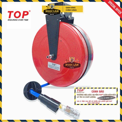 Cuộn dây hơi tự rút TOP đỏ 8x12mmx9m chính hãng Đài Loan cao cấp - Ảnh 5