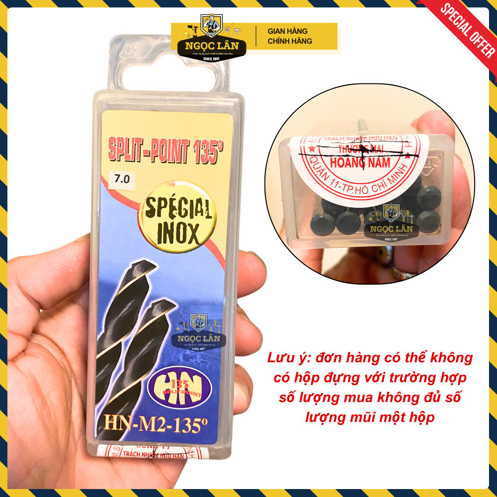 Mũi Khoan inox Pháp Hoàng Nam chính hãng, đủ cỡ từ 1.5-7.5mm - Ảnh 7