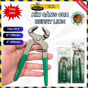 Kìm càng cua nhổ đinh Berrylion 6"-150mm, 8"-200mm thép CRV