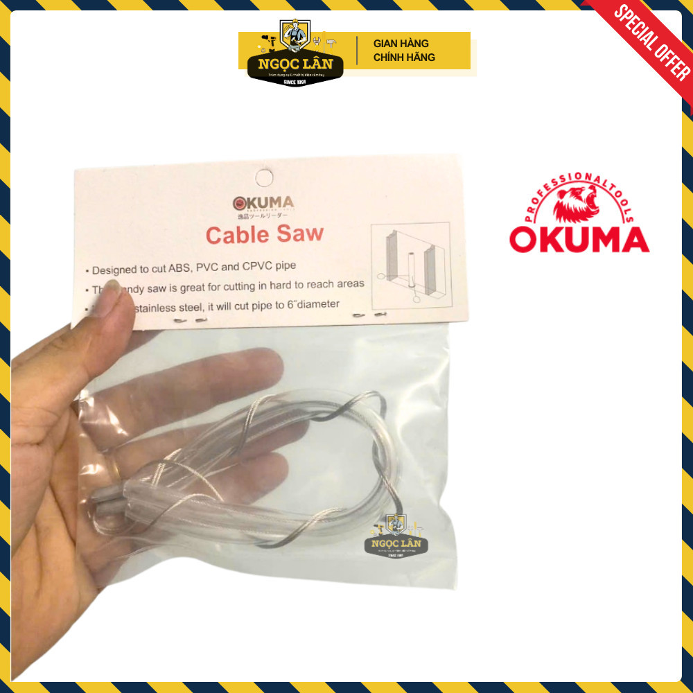 Dây cắt ống OKUMA chuyên dùng chật hẹp (phi đến 150mm) - Ảnh 4